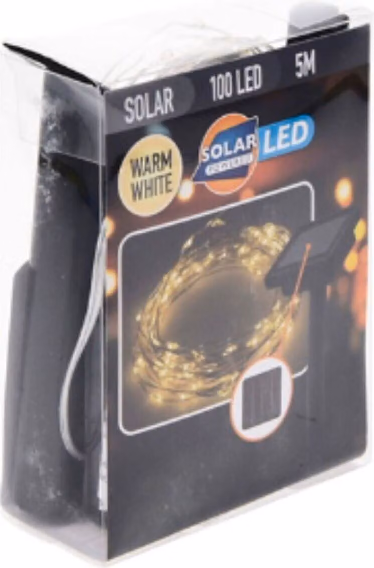Luci fiabesche a LED Durata 7 m Bianco caldo 2 m Solare