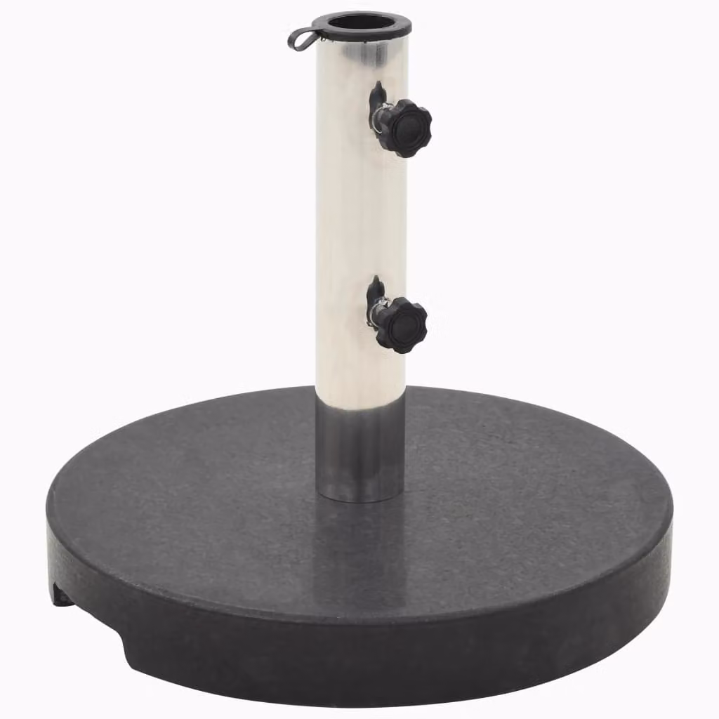 Supporto per ombrellone granito 20 kg rotondo nero