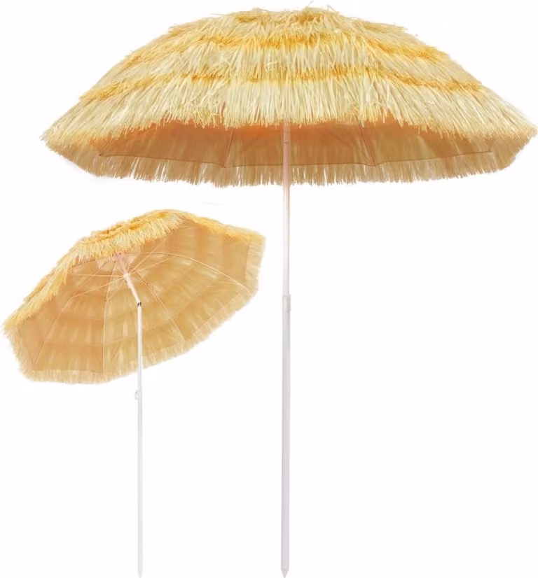 vidaXL Ombrellone natura 180 cm stile hawaiano