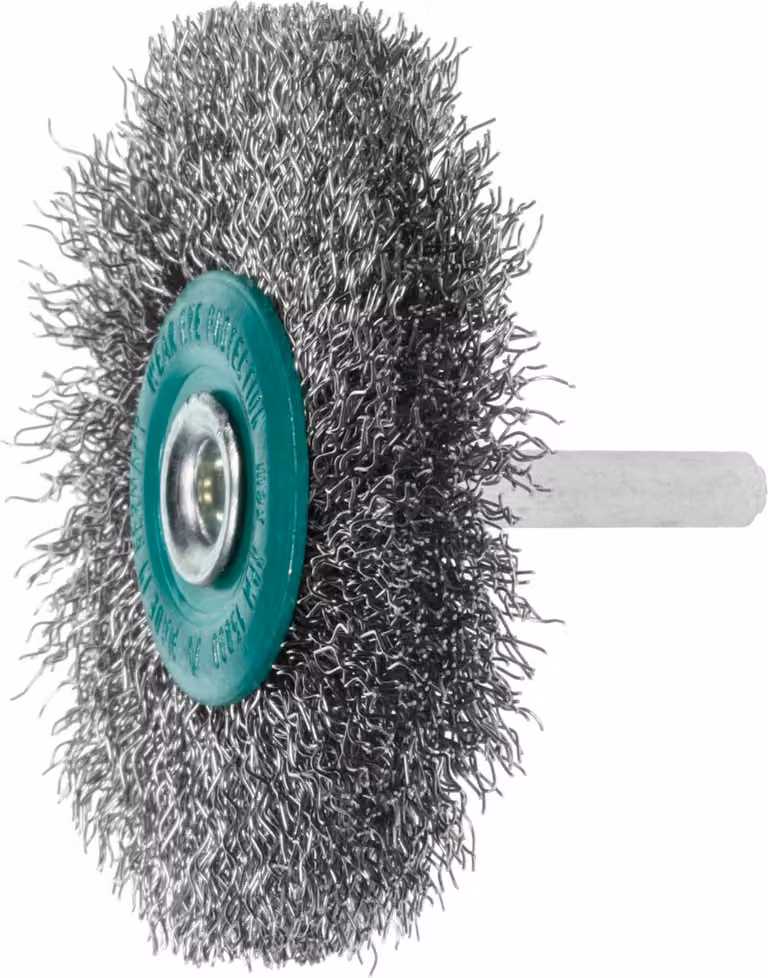 Lessmann Spazzola circolare con gambo INOX-filo 0,30 mm, ⌀ spazzola x larghezza setole: 70X10 mm