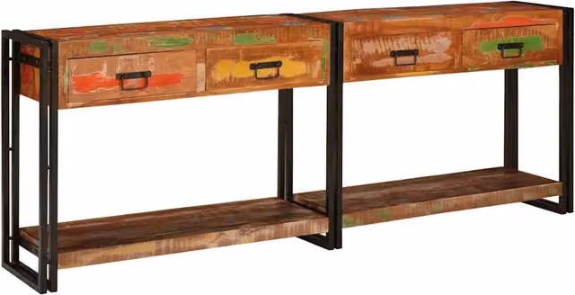 Tavoli consolle 2 pz Multicolore 200 x 33 x 75 cm 3324228