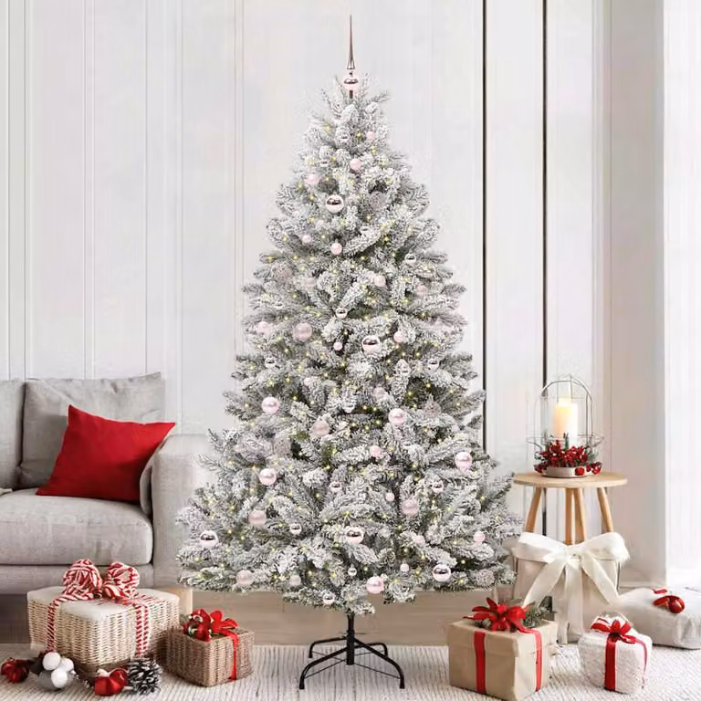 Maison Exclusive - Albero di Natale artificiale, altezza 210 cm, 300 luci, luce bianca calda