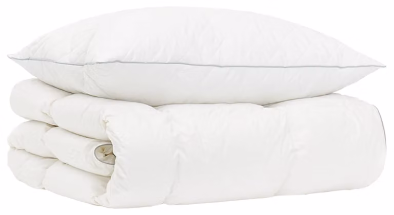 Set di piumini per letto in piuma d'oca, 90%, modello FULDA, 2 pezzi, dimensioni 140 x 200 cm, per l'inverno