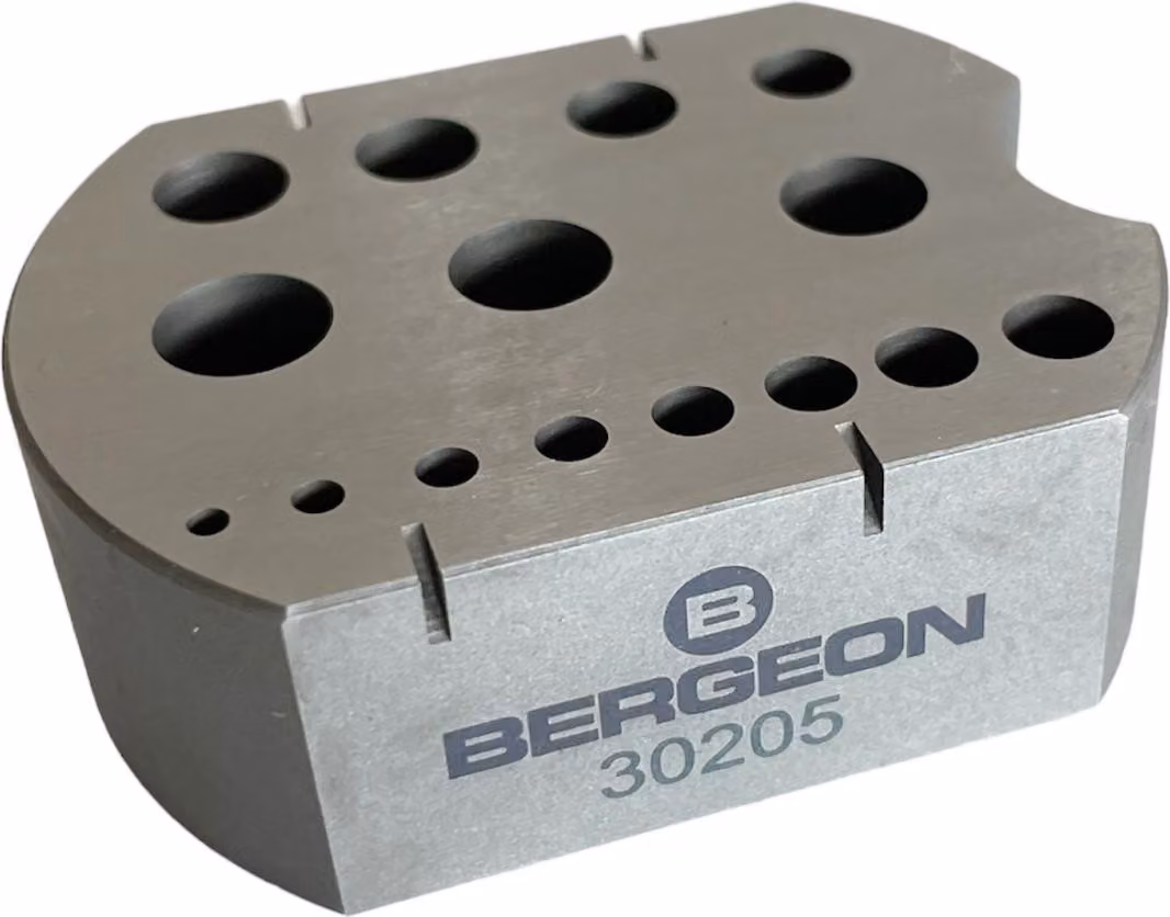 Bergeon 30205 Punta di Rivestimento in Acciaio con Attrezzo a 15 Fori 2 00 - 8