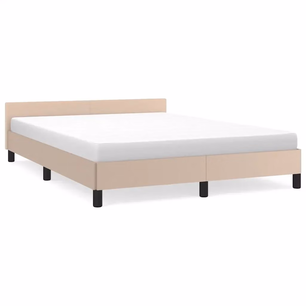 Letto con testiera imbottito vidaXL colore beige L/P/H: 140 x 190 cm – 2