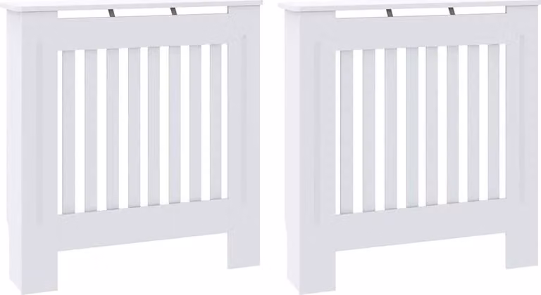 Copertura per radiatori 2 pcs Bianco 78 x 19 x 81,5cm