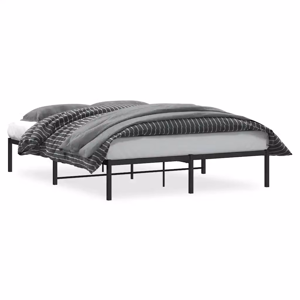 Giroletto vidaXL in metallo nero per adulti L/P: 160 x 200 cm – 2
