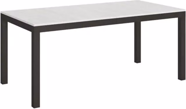 Tavolo allungabile 180/284x90 cm Everyday Evolution colore bianco frassino telaio e gambe antracite