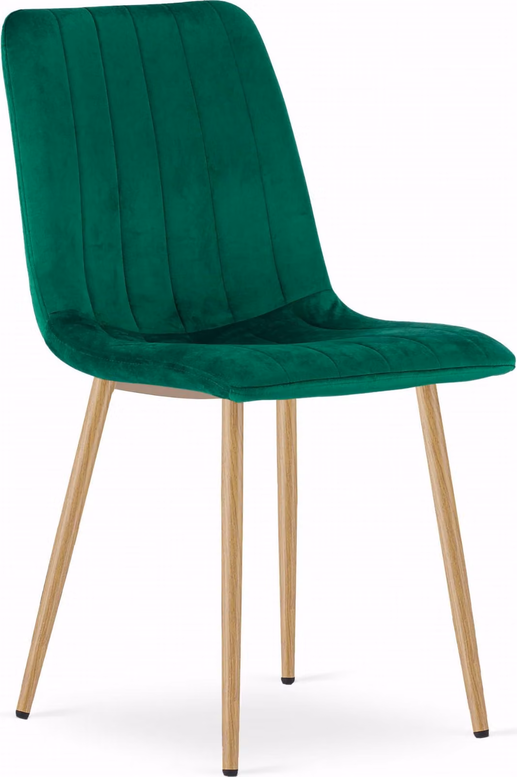 Sedia LAVA - velluto verde scuro / gambe in legno x 1