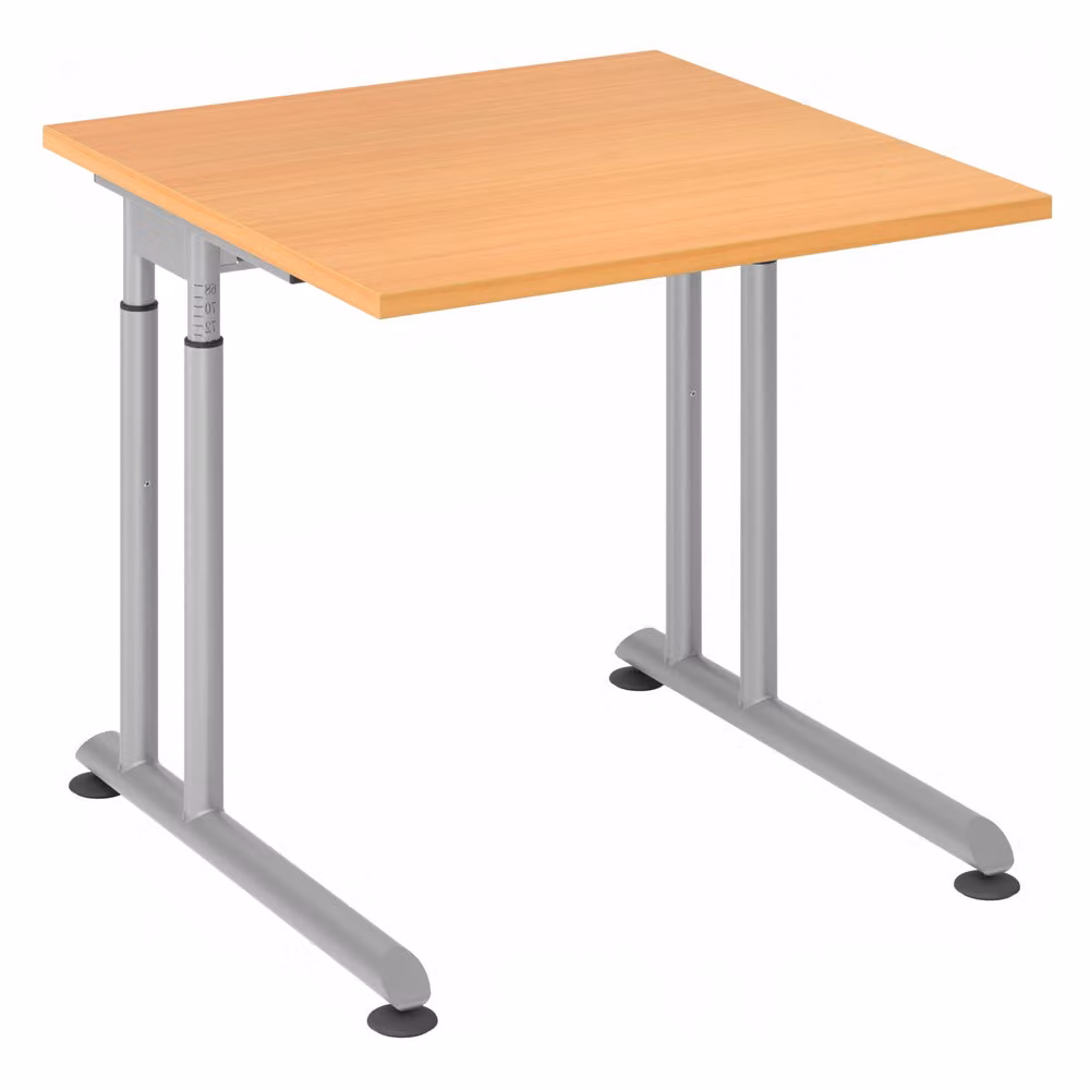 HAMMERBACHER ZS08 höhenverstellbarer Schreibtisch buche quadratisch