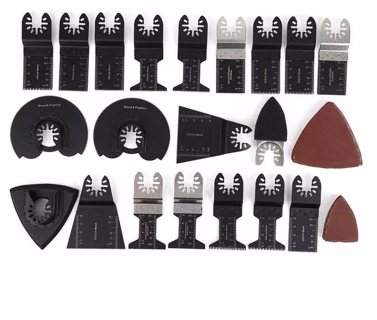 Omgoods - Set di lame multifunzione da 18 pezzi - Lame oscillanti - Accessori - Denti in HSS - Resistenti - Ampia gamma di applicazioni - Lame per seghetto