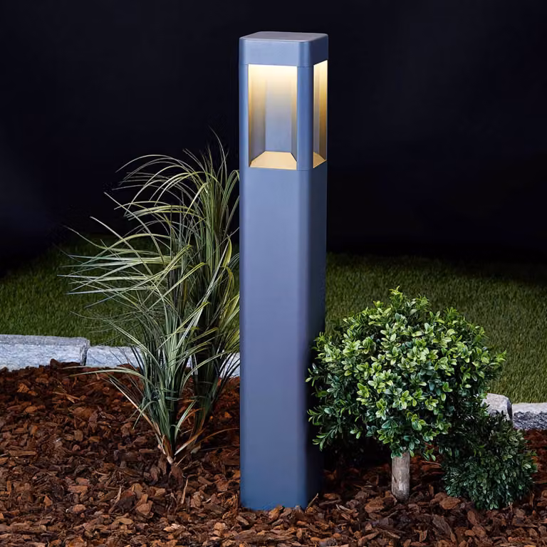 Lampioncino da giardino ANNIKA Lucande, Nero, Alluminio, Moderno, Lampada LED da esterni