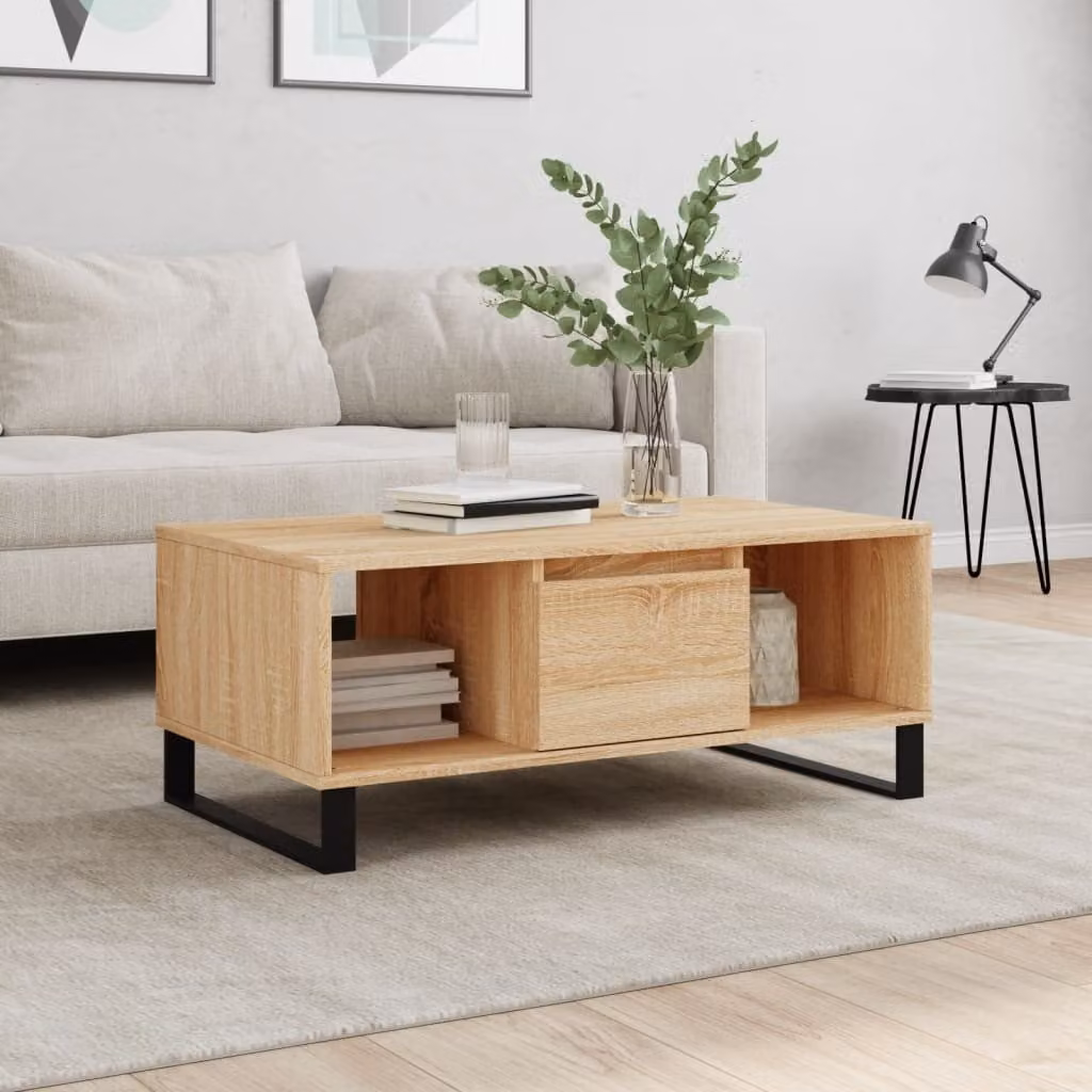 Maison Exclusive - Tavolino Sonoma in rovere 90x50x36,5 cm Materiale ligneo