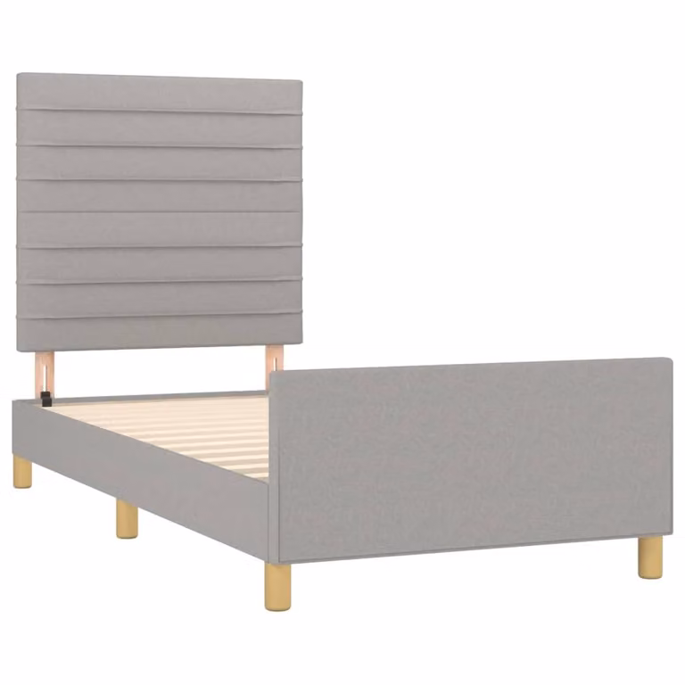 Giroletto senza Materasso Grigio Chiaro 90x200 cm Tessuto