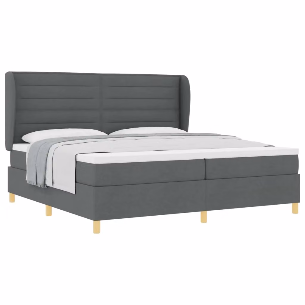 Letto ibrido con materasso a molle e schiuma vidaXL Grigio, L/P/H: 200 x 200 x 28 cm – 2