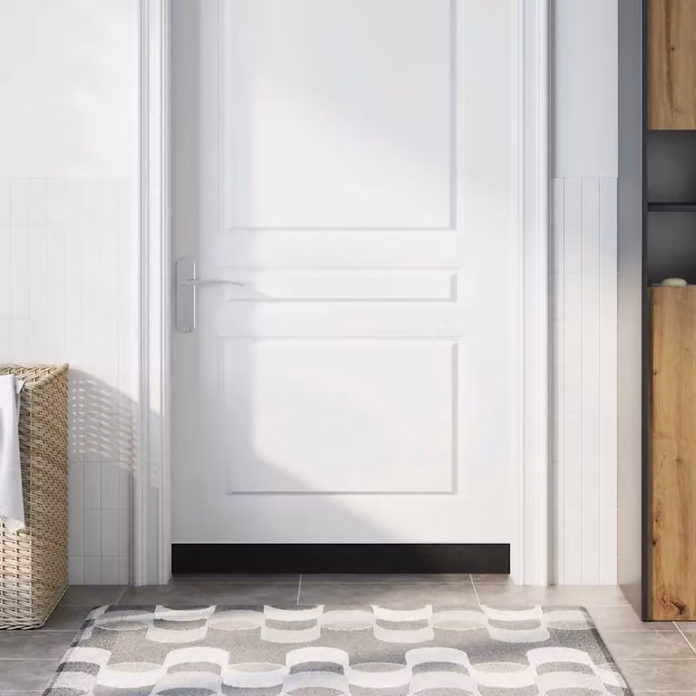 Set di 6 spazzole autoadesive per porte vidaXL in lega di alluminio, Lunghezza: 100 cm
