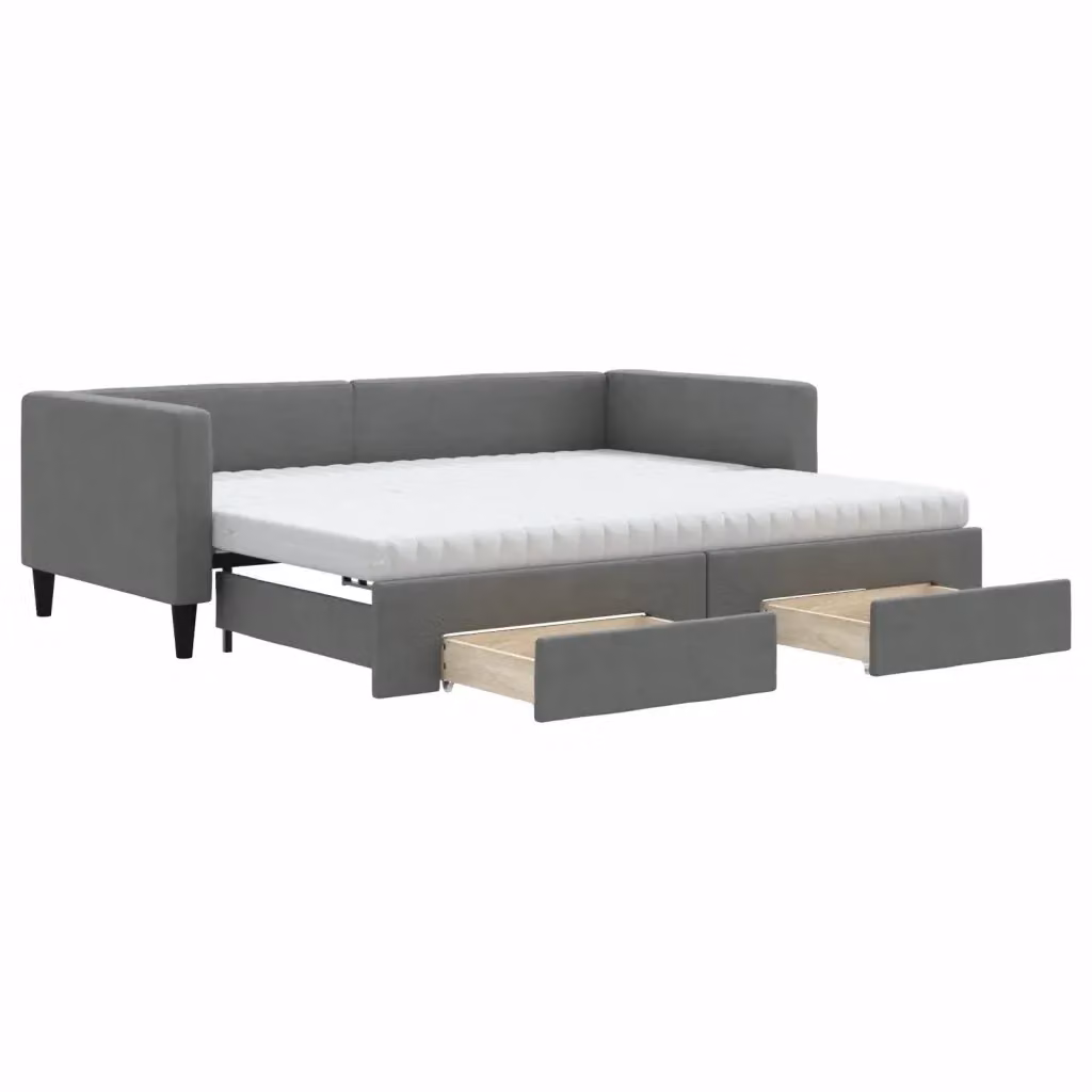 Divano Letto Moderno vidaXL Grigio con Struttura Imbottita per Soggiorno e Camera da Letto – 2