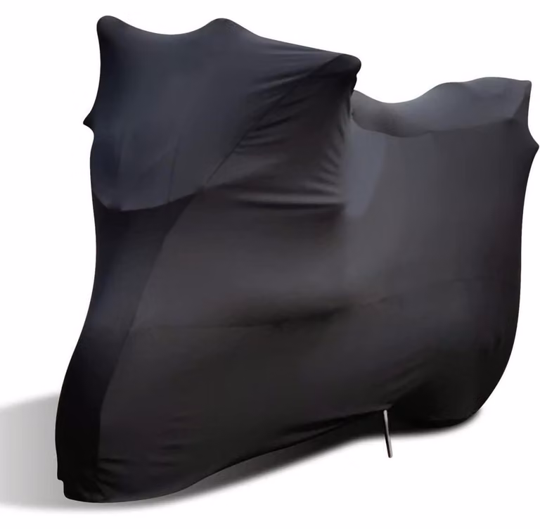Copertura per moto da interno, elastica, traspirante, morbida, colore nero, taglia S, dimensioni 200 x 90 x 100 cm
