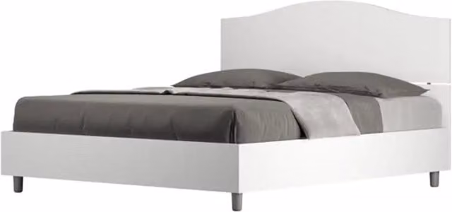 Letto matrimoniale senza rete 160x200 bianco frassino Dores