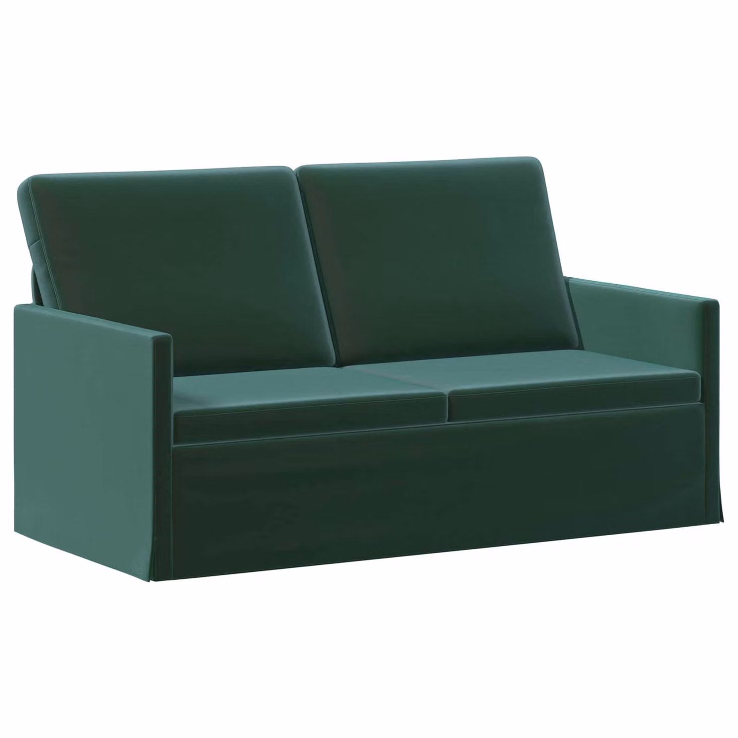 Divano a 2 posti vidaXL in velluto verde con struttura in metallo L: 150 cm, P: 81 cm, H: 82 cm