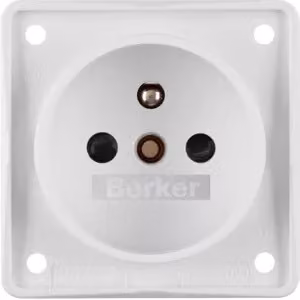 Berker 961952502 Presa con polo di protezione, bianco polo opaco, inserti Integro