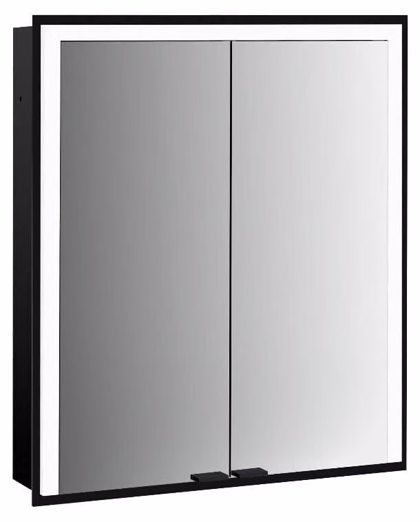 emco prime 3 armoire de toilette, 600mm, 2 portes, modèle encastré, 949714402, 949714402