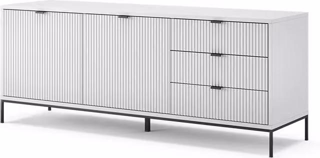 Lavagna Eliza Bianco 150 x 60 cm con 3 cassetti, 2 ante Vicco