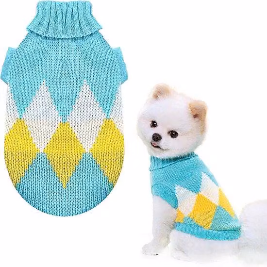 Cappotto invernale di alta qualità in lana per cani di taglia piccola e media - riscalda e protegge - adatto anche ai maschi - cappotto per cani per le giornate fredde - morbido e comodo - pezzo unico