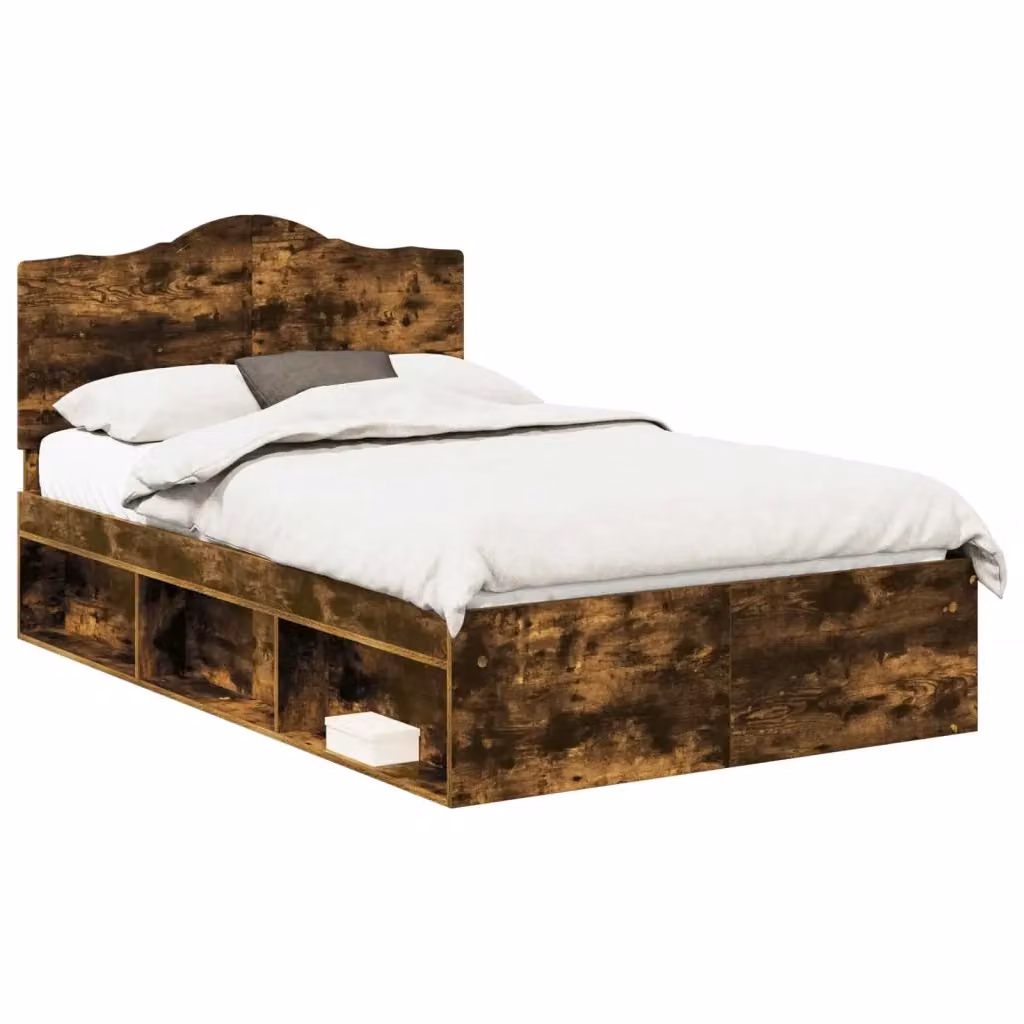 Struttura letto in pino massello vidaXL colore marrone L/P/H: 140 x 190 x 138 cm – 2