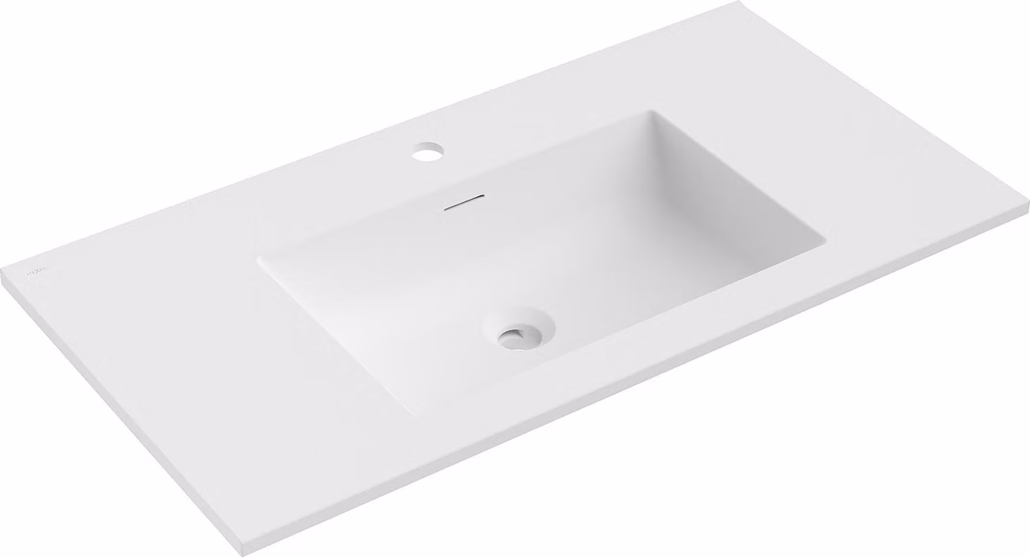 Mexen Otis lavabo incassato nel piano 91 x 46,5 cm, bianco opaco - 25189001