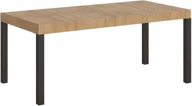 Tavolo allungabile 90/246x90 cm Everyday Premium colore quercia natura gambe antracite