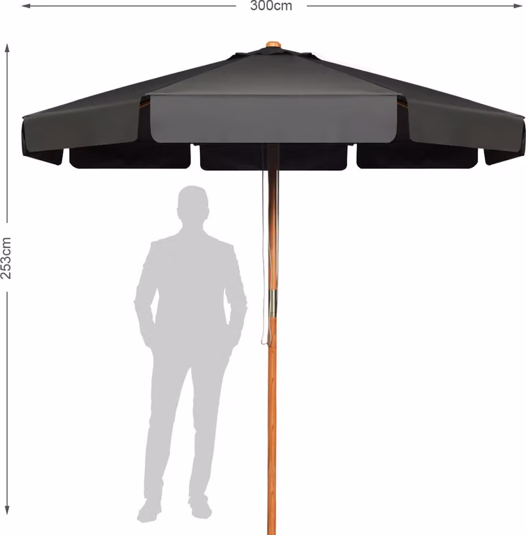 COSTWAY Ombrellone Ø300cm Ombrellone ottagonale da giardino Ombrellone inclinabile con manovella Ombrellone per il giardino o la piscina Grigio