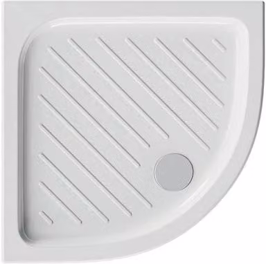 Piatto doccia semicircolare CERAMICA DOLOMITE 80x80 BIANCO LUCIDO H 7 cm con antiscivolo - GEMMA 2