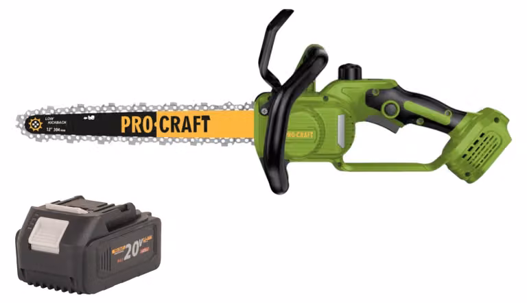 Motosega a batteria Procraft PKA33-BB 20 V 304 mm Brushless + 1x batteria 4,0 Ah - senza caricabatteria