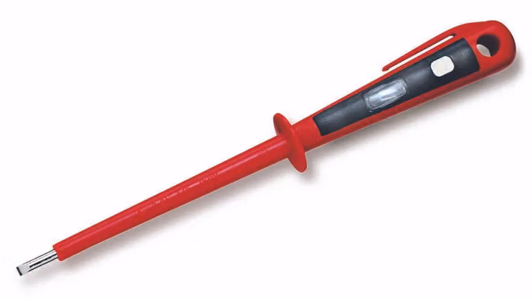 Tester di tensione Euro LxL 14 x 3,5 mm, campo di prova volt 125-250 AC, dimensioni 190 mm 111290