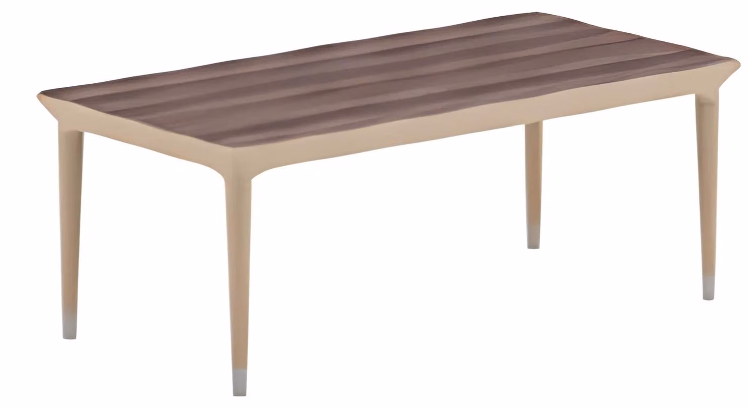 Couchtisch Modern Beige Braun Holzoptik Elegante Beine für Wohnzimmer Design
