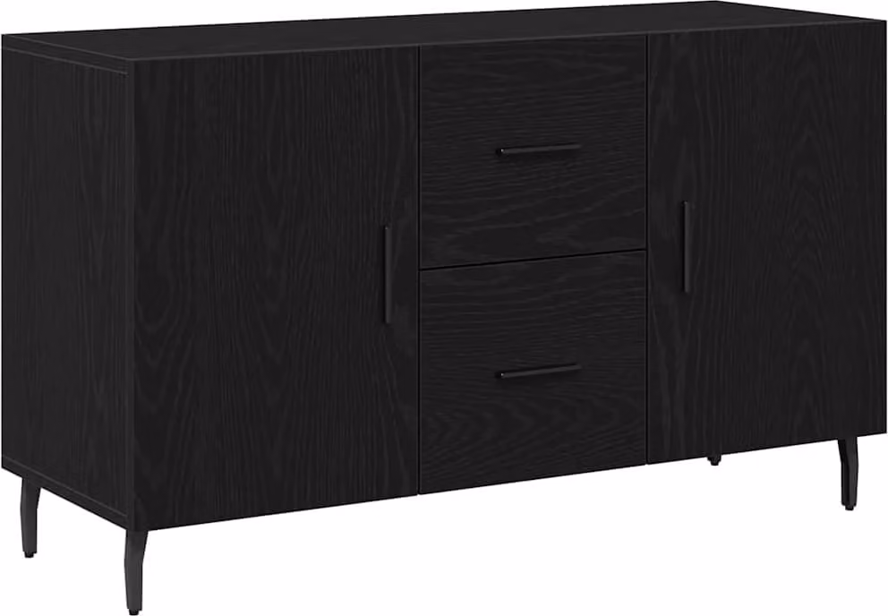 Credenza Rovere Nero 100 x 36 x 60 cm Legno multistrato