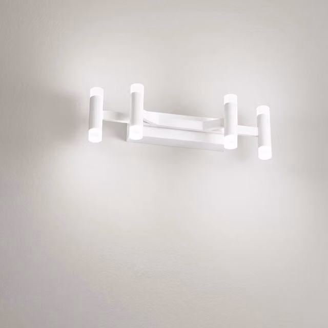 Applique Moderna Perenz Illumina in Metallo e Acrilico Bianco con LED da 24W 3000K Luce Calda