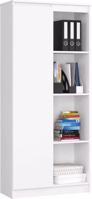 Armadio da ufficio AKORD R80 Bianca 80 cm 1 anta 80x35x180 cm