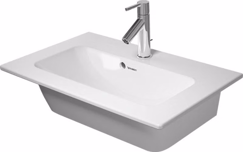 Duravit ME by Starck lavabo pour meuble Compact, avec trop-plein, 1 trou pour robinet, 630mm, 234263AA00, 234263AA00