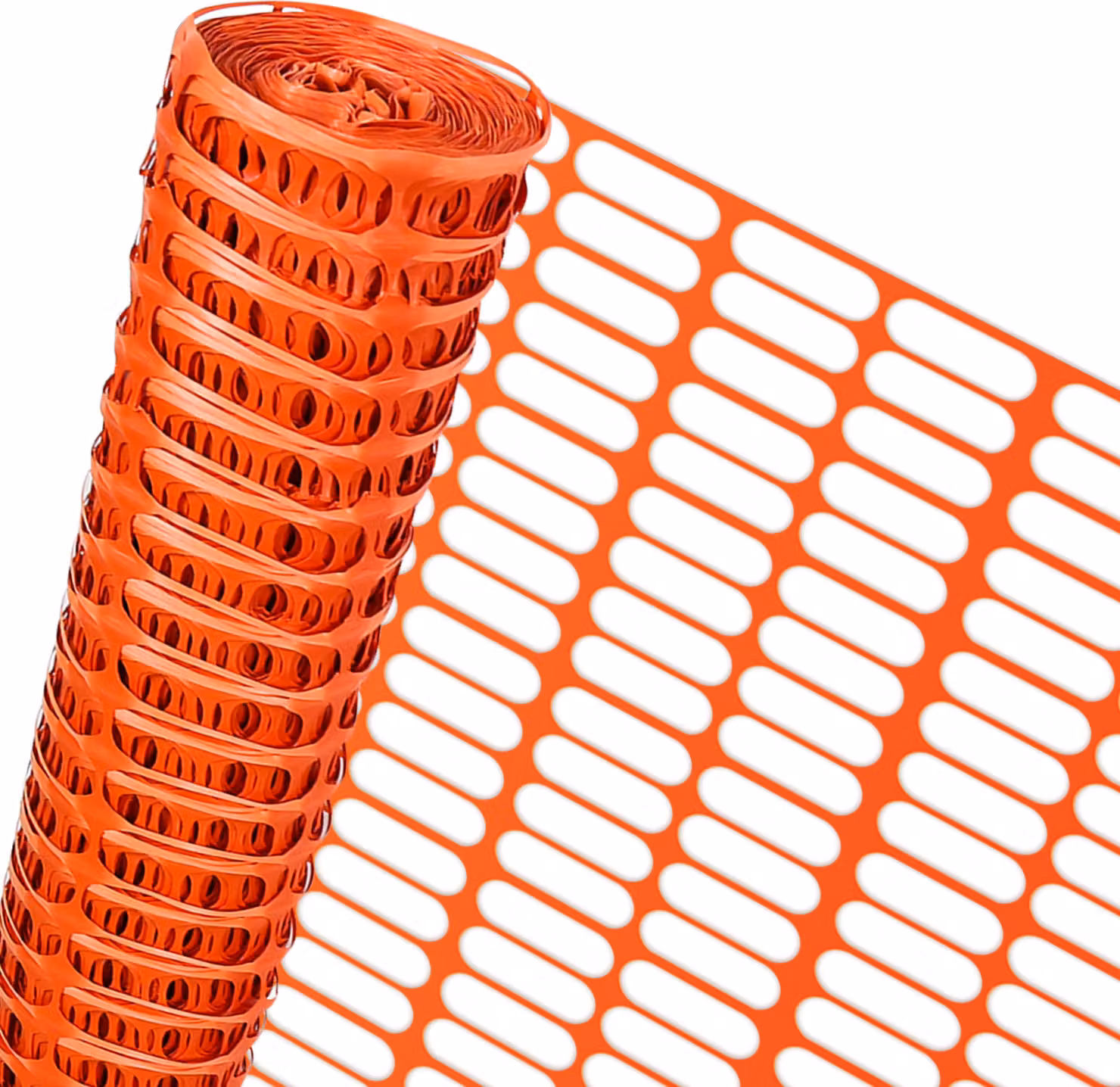 Recinzione da costruzione 50m, largh. 1m, maglia 100x26mm, recinzione a barriera, arancione, recinzione da giardino rete di sicurezza recinzione di avvertimento recinzione