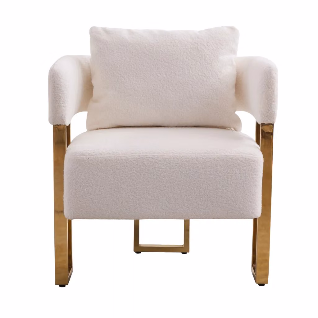 Poltrona relax Minimal da 1 posto bianca con design moderno per soggiorno, camera da letto o balcone – 2