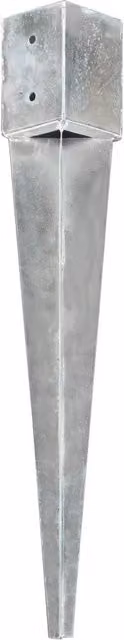 Set di 12 picchetti per terra in acciaio zincato argento vidaXL L/P/H: 10 x 10 x 76 cm