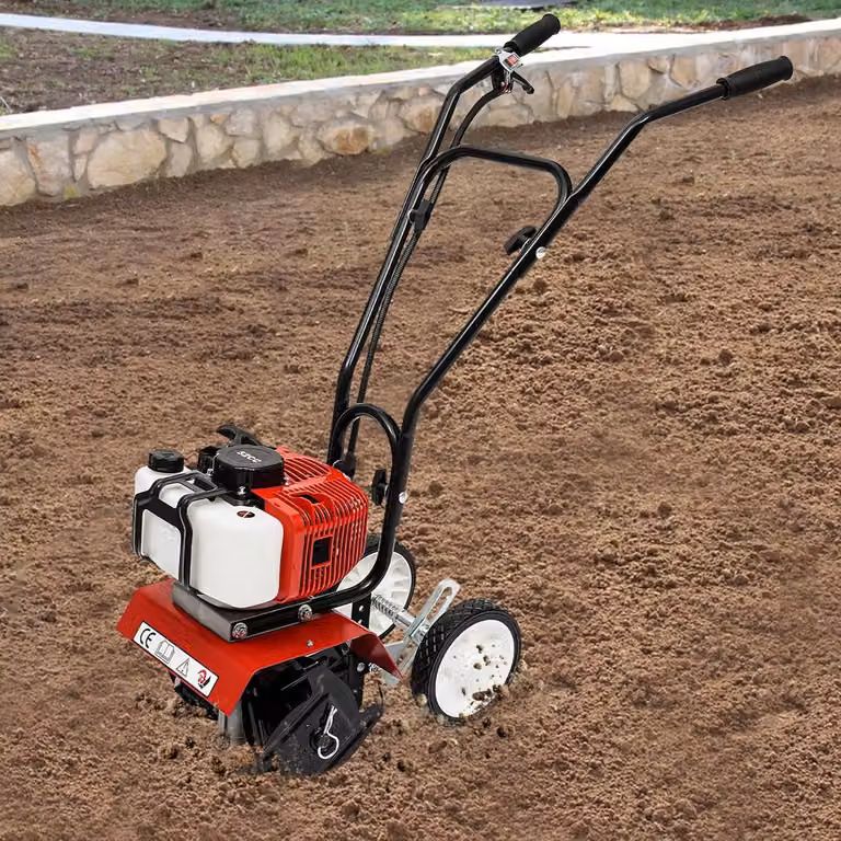 Motori a benzina per fresatrici da giardino - Fresatrici per giardini - Motori per fresatrici - Attrezzature per la lavorazione del terreno - Coltivatore - Motore a 2 tempi da 52cc - Potenza: 1,9 kW