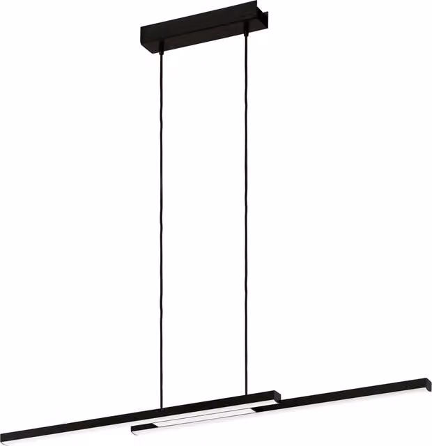Lampadario Contemporaneo Fraioli-Z Alluminio Nero 2 Luci Led 17W 4800Lm