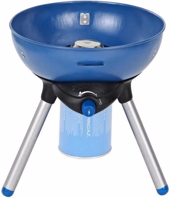 Campingaz PARTY GRILL 200 Fornello Grill Portatile a Gas 2000 W con Accensione Piezoelettrica e Design Kettle, colore Blu – 1
