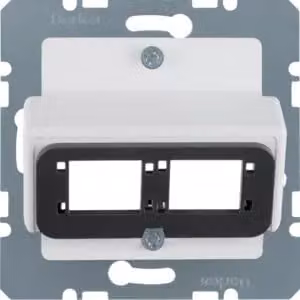 Berker 14611909 Piastra centrale per doppio modulo Reichle&De-Massari bianco polare, opaca/vellutata Piastra centrale