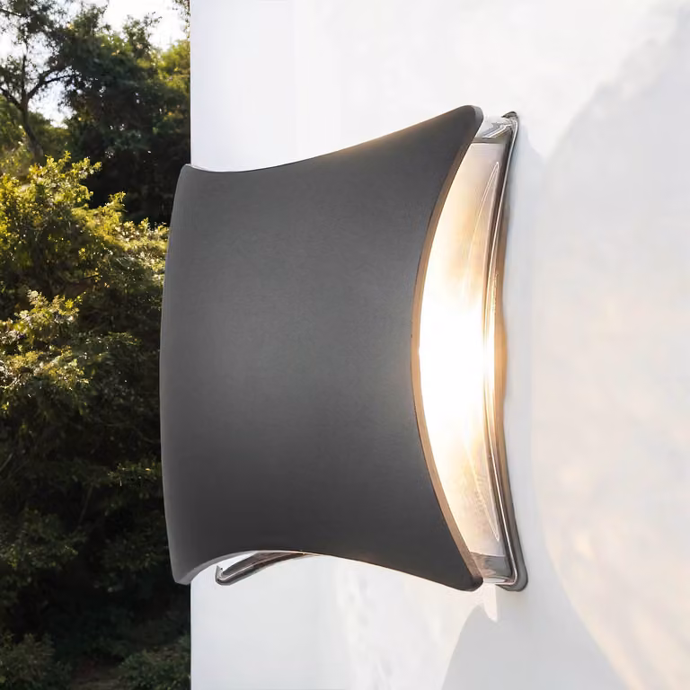Applique da esterno di design con tecnologia LED economica - nero - IP44 applique da casa applique da esterno