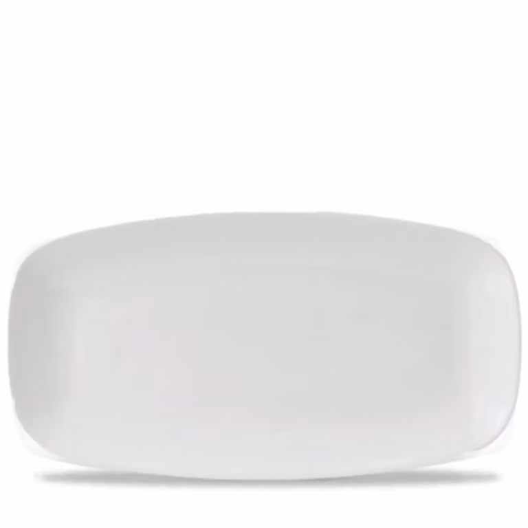 Piatto da portata oblungo bianco in porcellana linea X Squared 12 pezzi