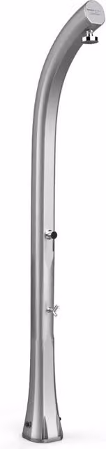Doccia Solare Jolly Plus Top Line Arkema Design in Alluminio con Miscelatore e Lavapiedi, Colore Argento, 24 Litri